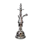 2018 best selling custom royal style sliver glass hookah with high quality accessories click narigle hookah shisha