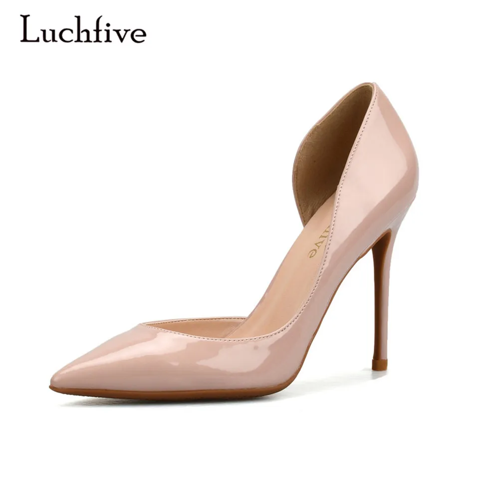 Luchfive fashion shoes women red nude 