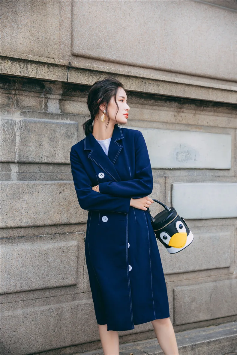 navy blue spring coat