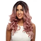 Factory Directly xuxhand synthetic hair wigs long ombre wavy short lace front wig