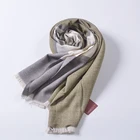 Ladies 2018 100%Acrylic plaid wide scarf new fashion checkered pattern