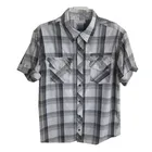 manufactures men's plaid casual stand neck very short sleeve shirt