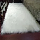 High quality synthetic faux fur sheepskin bedside mats living room carpet rug