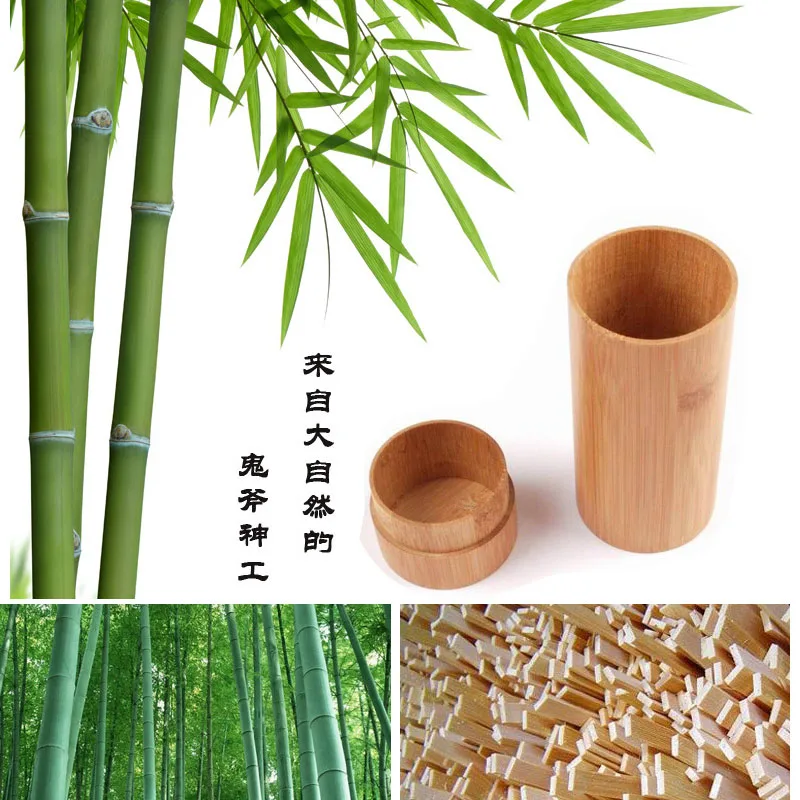 Cylinder bamboo glasses box Spot bamboo sunglasses box6
