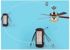 Ceiling fan speed light LCD display timer remote control set rectangular with RF receiver