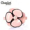 Hand made french camellia barrette hair clips wholesale with rhinestone