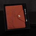 A5 custom personal leather note book personalized custom gift set notebooks