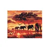 2019 Top Selling Morden Animal Canvas Painting By Number Diy Home Decor Oil Painting Elephants