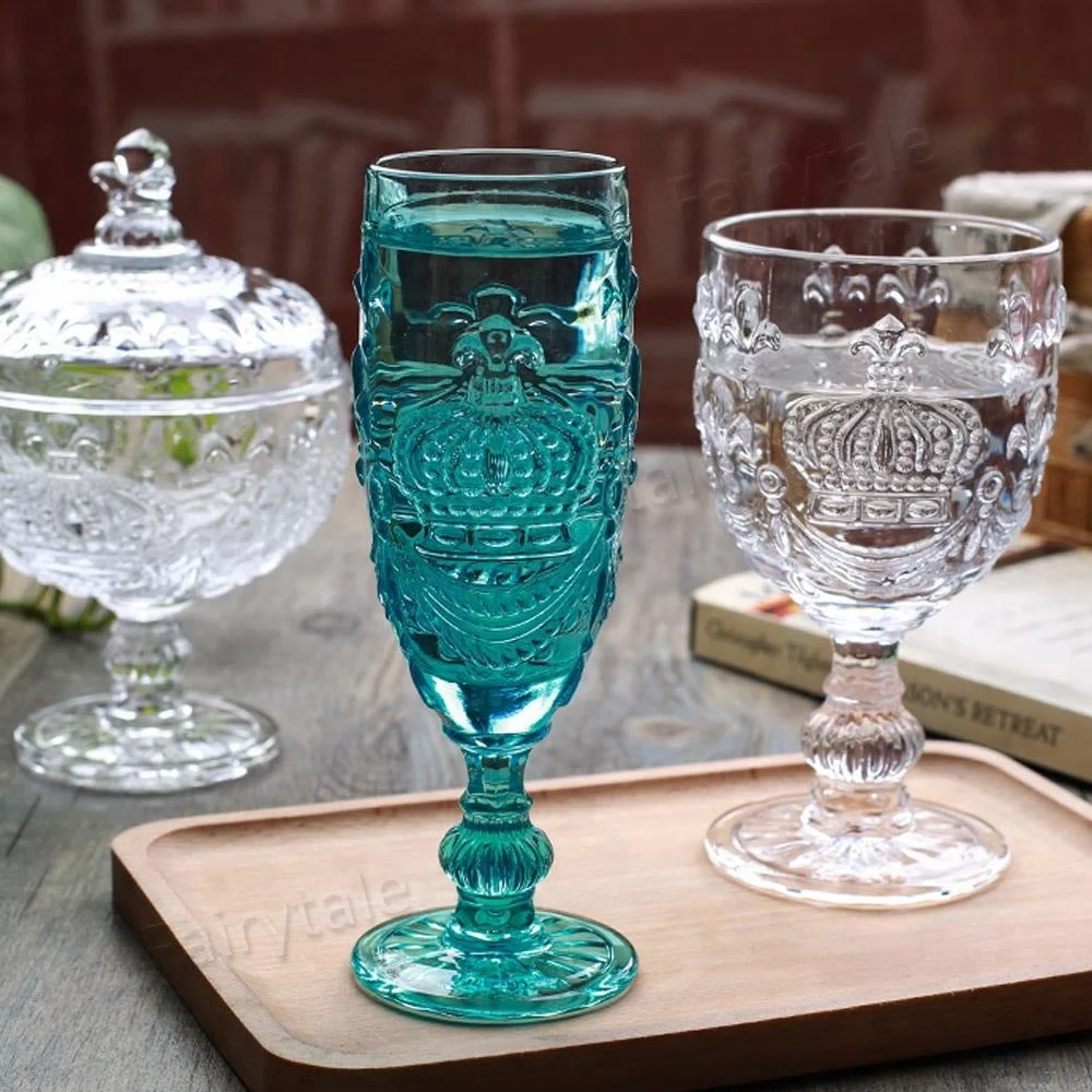 teal glass cups