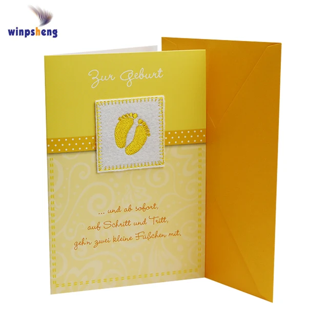 birth day celebration baby feet design greeting card