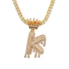 Iced Out Dripping Bubble Letter Pendant