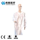 Disposable SMS White Surgical Lab Coat With Elastic Cuff