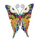 Painted Painted Colorful Decoration Stylish Butterfly Metal Wall Art For Garden Or House Wall