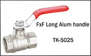 3/4" iron handle control two way copper insert ball nickel plated chrome NPT thread hydraulic 600wog forged brass ball valve