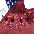 Polyester woman embroidery viscose hijab shawl foulard echarpes scarf
