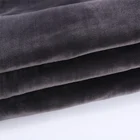 Grey 100% polyester double side super and soft pile home textile fabric for sofa cover