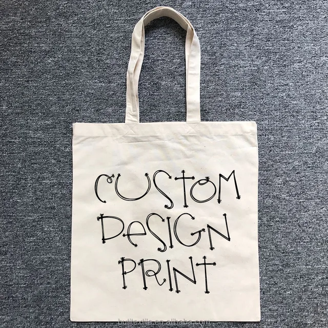 promotional custom printed canvas tote bag cotton custom canvas