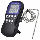 Digital Meat Probe Oven Thermometer Timer Food Thermometer