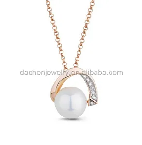 elegant silver pearl jewelry necklace for fashion
