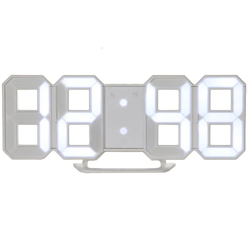 Korea Hot Sale Modern Design 3d Digital Led Wall Clock Big