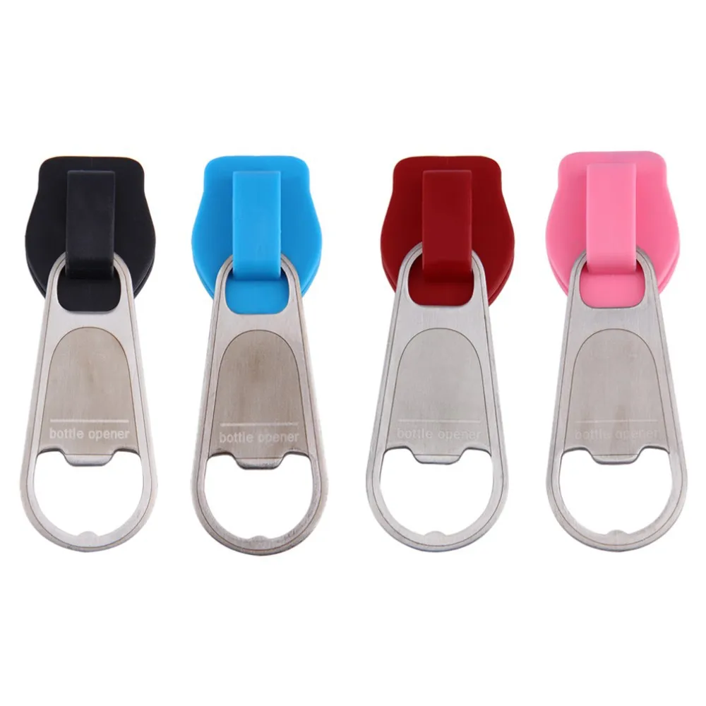 2017 New Design Durable Kitchen Bar Fun Creatively Zipper Wine Beer Soda Bottle Novelty Opener