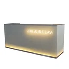 Modern hotel restaurant led lighting glass reception desk