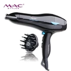 Professional Wholesale AC Motor Ionic Household And Salon Hood Black Hair Dryer OEM With Blower Nozzle