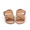Kids Shoes Baby Sandals Tan Genuine Cow Leather TPR Sole Boy Shoe