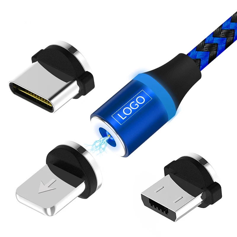 3 in 1 Rotonda magnetica cavo di ricarica cavo usb per il iphone/tipo c/micro (5pin) per il Telefono Android - ANKUX Tech Co., Ltd