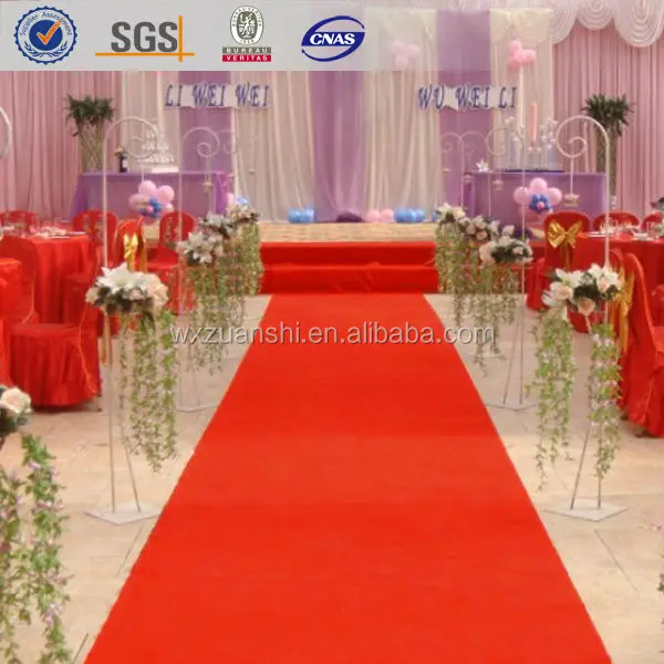 Online Whole Polyester Red Carpet Roll From China Home Bedroom Mats Aisle Runner Red Grey Carpet Decoration Polyester 2mx5m Roll 23091 China