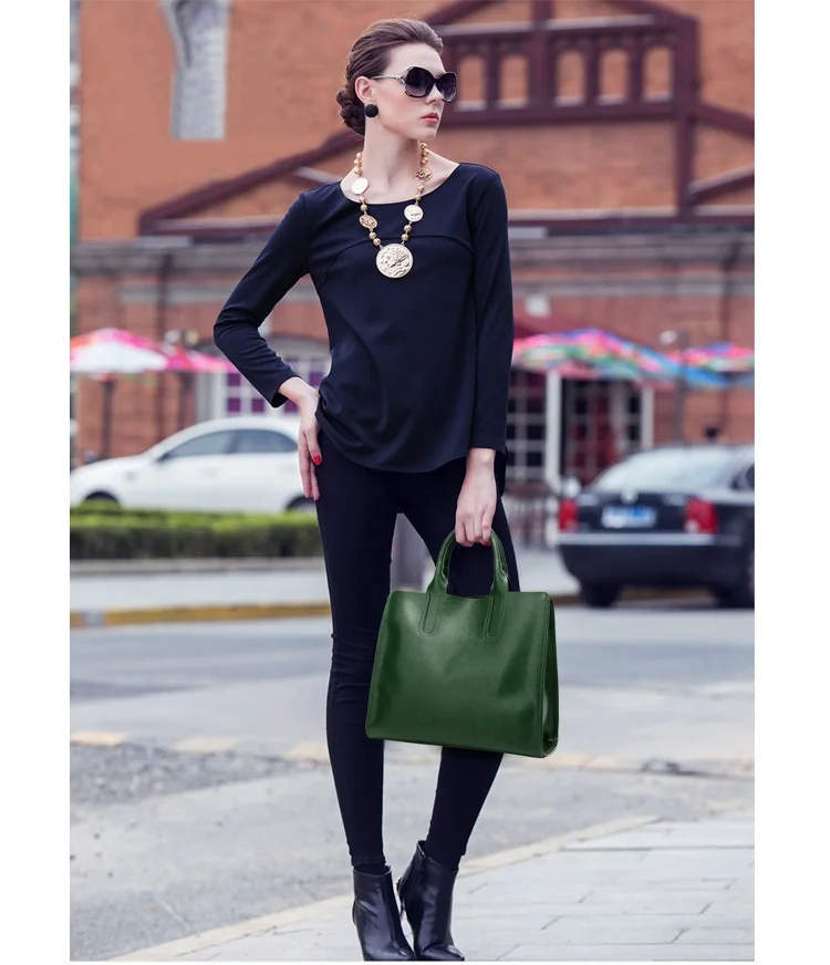 MJ Women Shoulder Bag PU Leather Women's Hot Sale Handbag Tote Bag Leather Crossbody Messenger Bags for Girls Solid Big Capacity (6)