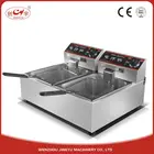 Chuangyu Made In China Double Basket Gas Deep Automatic Egg Fryer / Smokeless Fryer