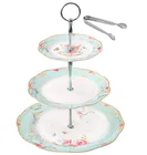 High quality round shape floral rustic weddings unique snack pastries cookie custom printed serving tray