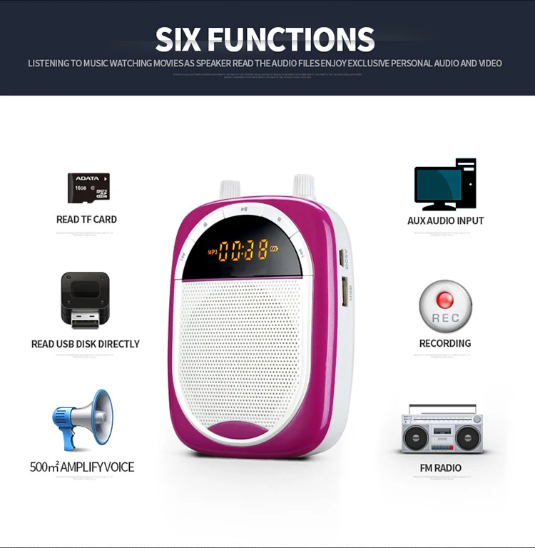 Mini Voice Amplifier MP3 player with USB TF card - ANKUX Tech Co., Ltd