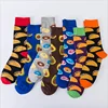 2018 new fashion 3d printing colourful 100% cotton men dress socks