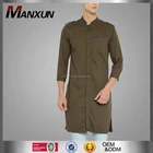 Dark Brown Islamic Men Clothing in Dubai jubba designs for men long sleeves long shirts