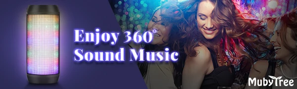 Cheap Portable Wireless Bluetooth Speakers LED with color changing light 8H Playtime Build-in Mic for Outdoor, Home & Travel - ANKUX.COM