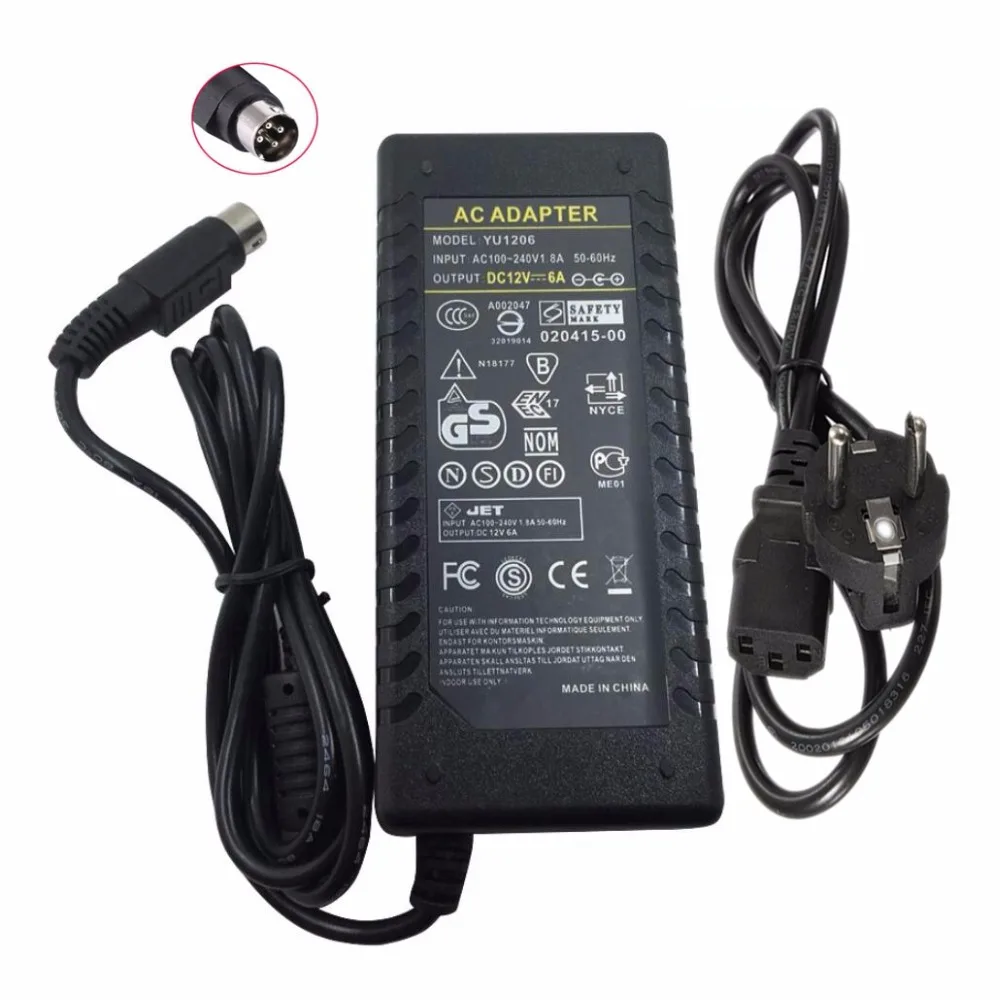 4-Pin DIN AC Adapter For SAMSUNG SSC-DVR Real Time DVR Power Supply Cord 4 Prong 