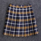 Fashionable custom made girls school uniform short plaid skirts