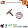 9.5mm round plate alloy rivet with hole at center in color copper