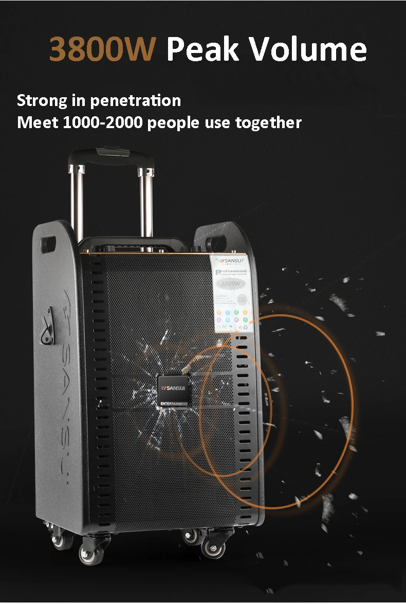 Wholesale SANSUI SG1-12 12 inch outdoor trolley speaker dj sound system in low price - ANKUX.COM