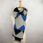 Triangular geometric pattern scarf luxury scarf polyester printed scarf
