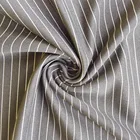 Yarn dyed black / white polyester stripe fabric with spandex