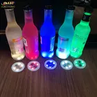 Cheap beer coasters wine bottle lights flashing led bottle sticker Bottle Bottom Lights