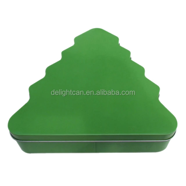irregular cookie tin box tree shaped tin box promotional gift