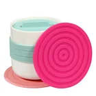 Round shape Silicone cup mat,table coaster,flexible coffee coaster