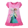Cute Girls Princess dress Mermaid Elsa Anna Short sleeve dress
