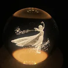 Ins Style Christmas Home Decoration Crystal Ball Music Box Table Lamp For Wedding Gift
