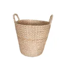 wholesale handmade woven round Waster Bins Seagrass Storage baskets with handles