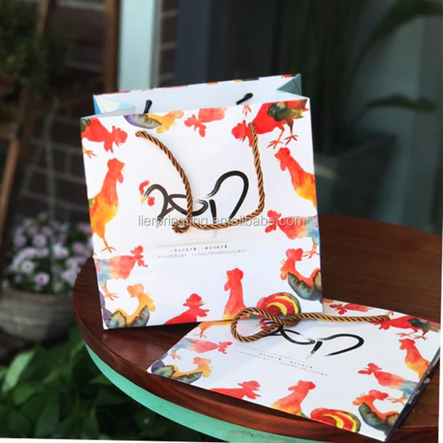 le flower embossed matt paper bag cloth custom christmas wedding